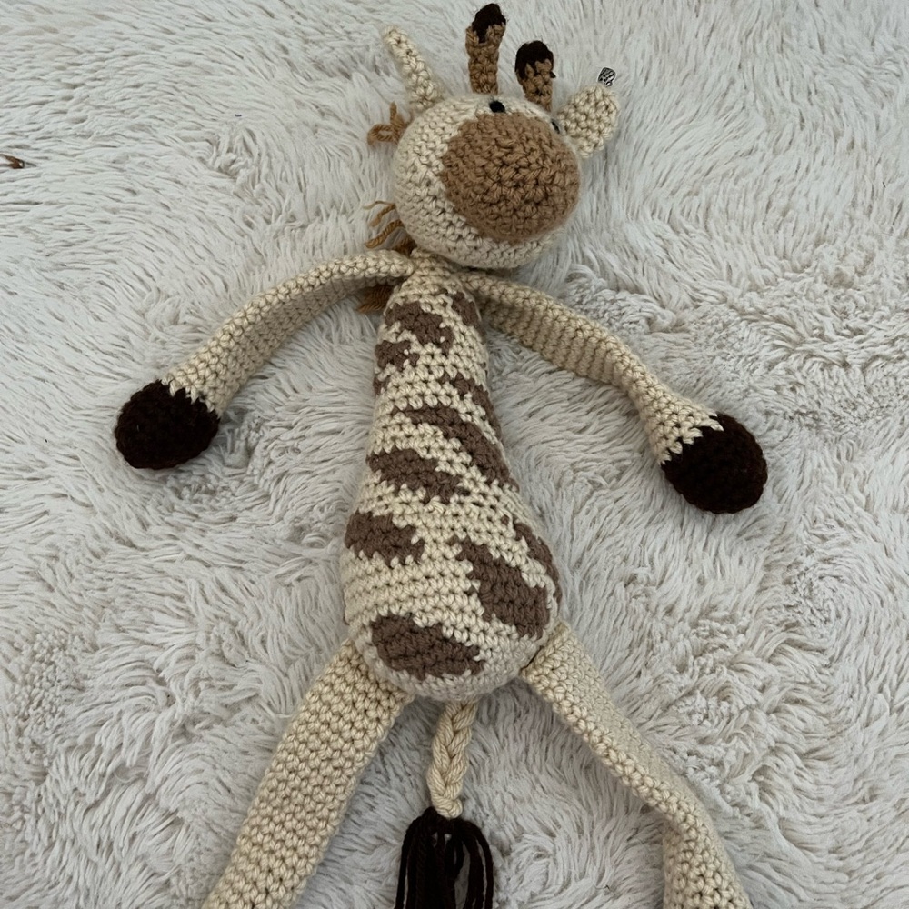Handmade crochet giraffe